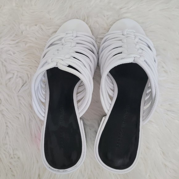 REBECCA MINKOFF Calanthe Strappy Block Heel Sandals Vegan Leather Sz 8 M - Picture 7 of 13